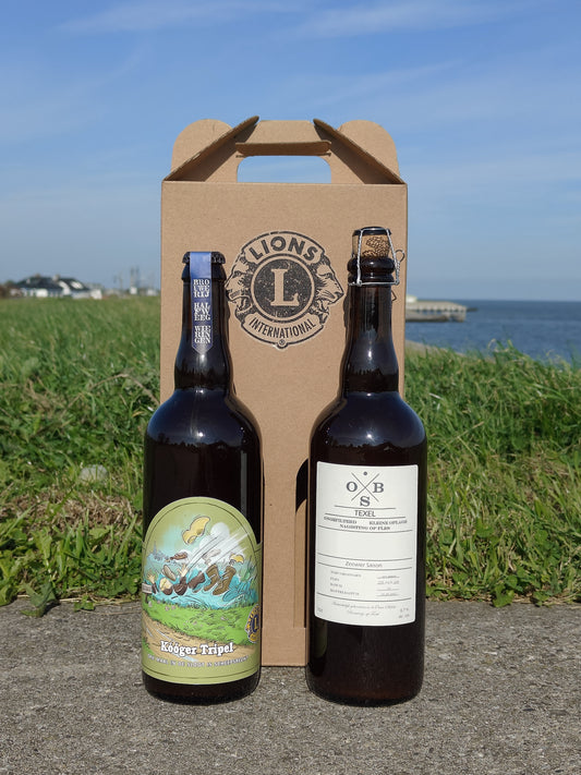 Bierpakket met "Over de Maresdeop" en "Kóóger Tripel"